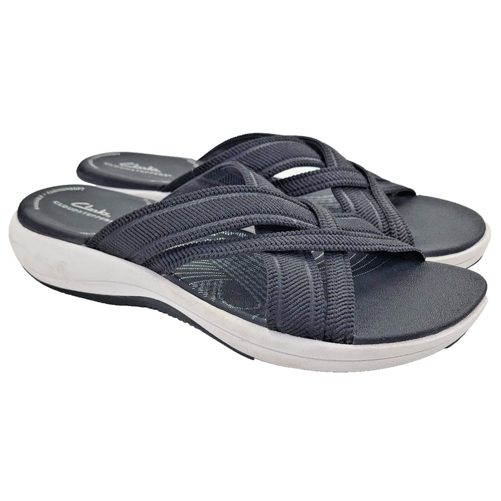 Clarks Cloudsteppers Mira Isle Women's Black Comfort Sandals 8.5 M  61417294